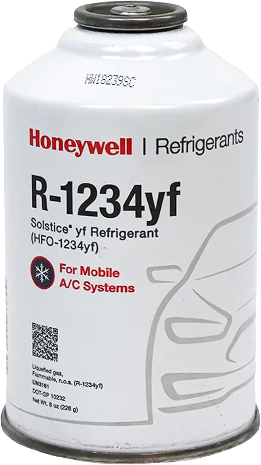Honeywell R1234YF Refrigerant Can for Automotive AC Systems - 8 Oz