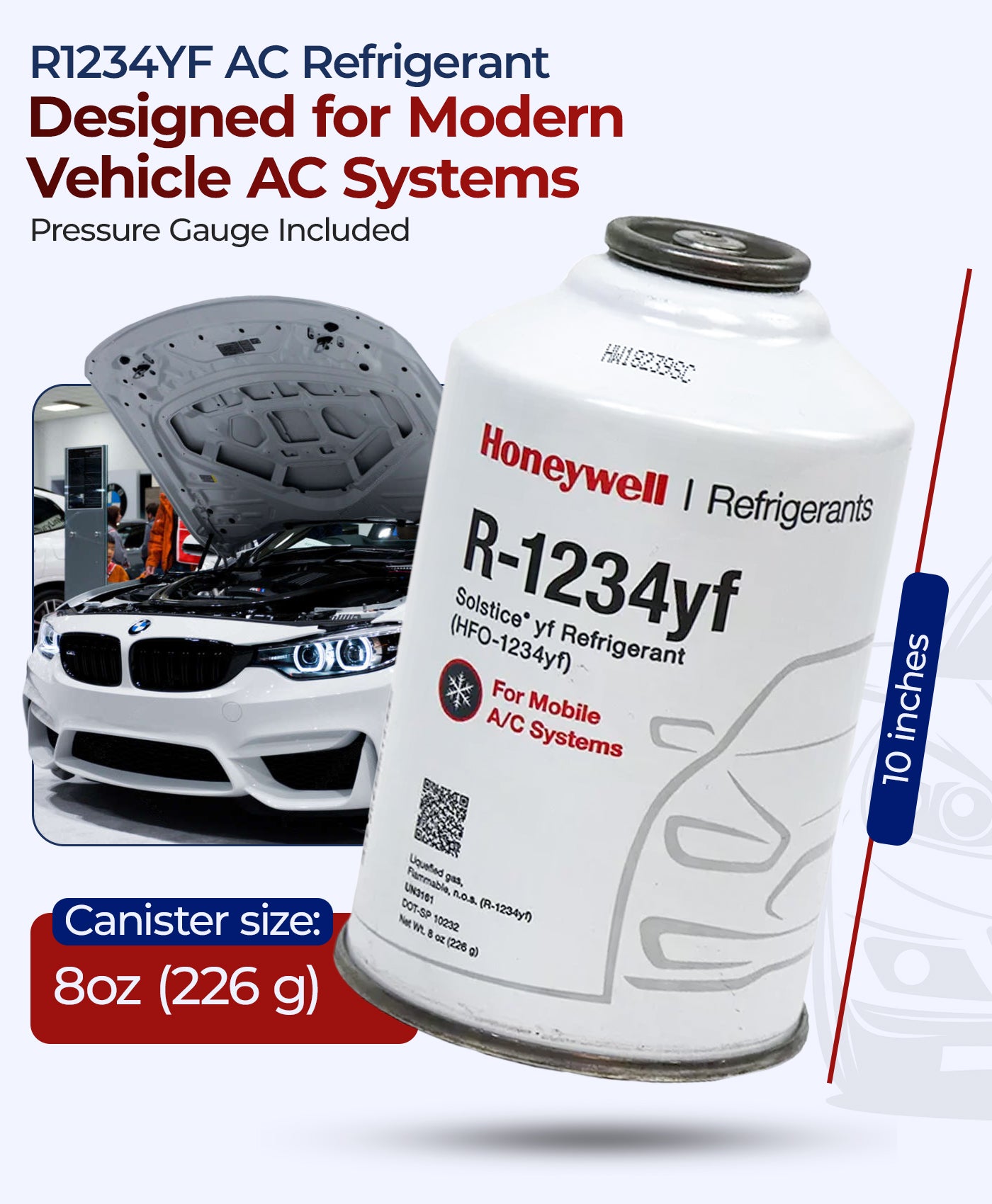 ZeroR® Genuine R1234YF Refrigerant Can for Automotive AC Systems