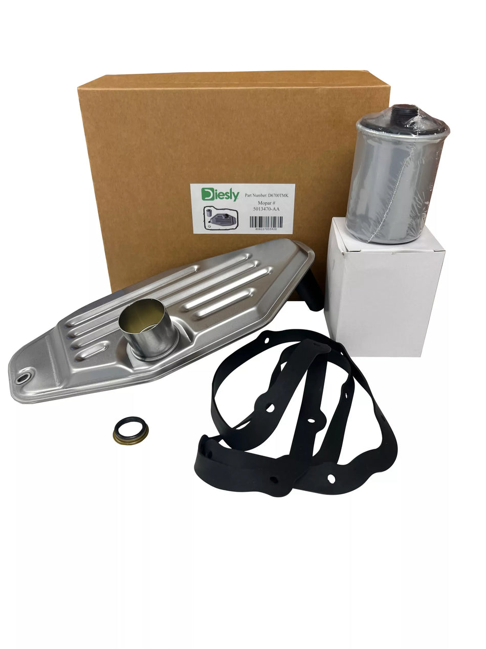 DIESLY 68RFE Transmission Filter Kit With Oil Pan Gasket | For Ram 1500 2500 3500 45RFE 545RFE 65RFE 66RFE | Replaces 5013470AC 5179267AC image 1