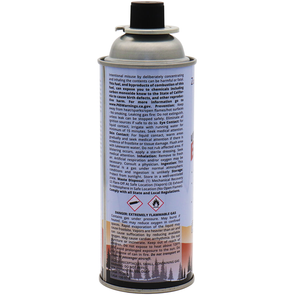 ZeroR® Butane Camping Stove and Torch Fuel - 8 oz