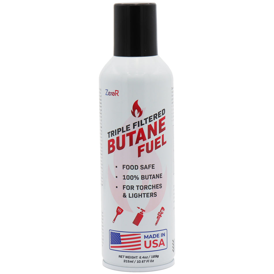 ZeroR® Butane Fuel Refill | 10.67 fl oz 315ml | Made in USA | Butane Refill for Torch Lighter, Kitchen Torch, Refillable Lighters image 0