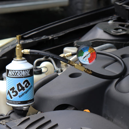 ZeroR® R134a AC Recharge Kit | 24" HD Charging Hose | 2 Cans R-134a Refrigerant 12oz image 4