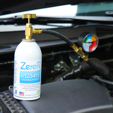 ZeroR® Performance Boost Kit for R1234YF MVAC Systems | 24" Charging Hose with Gauge | 3 Cans image 4